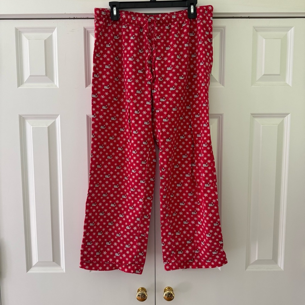 ⭐️ Vineyard Vines Red Santa Whale Pajama Pants